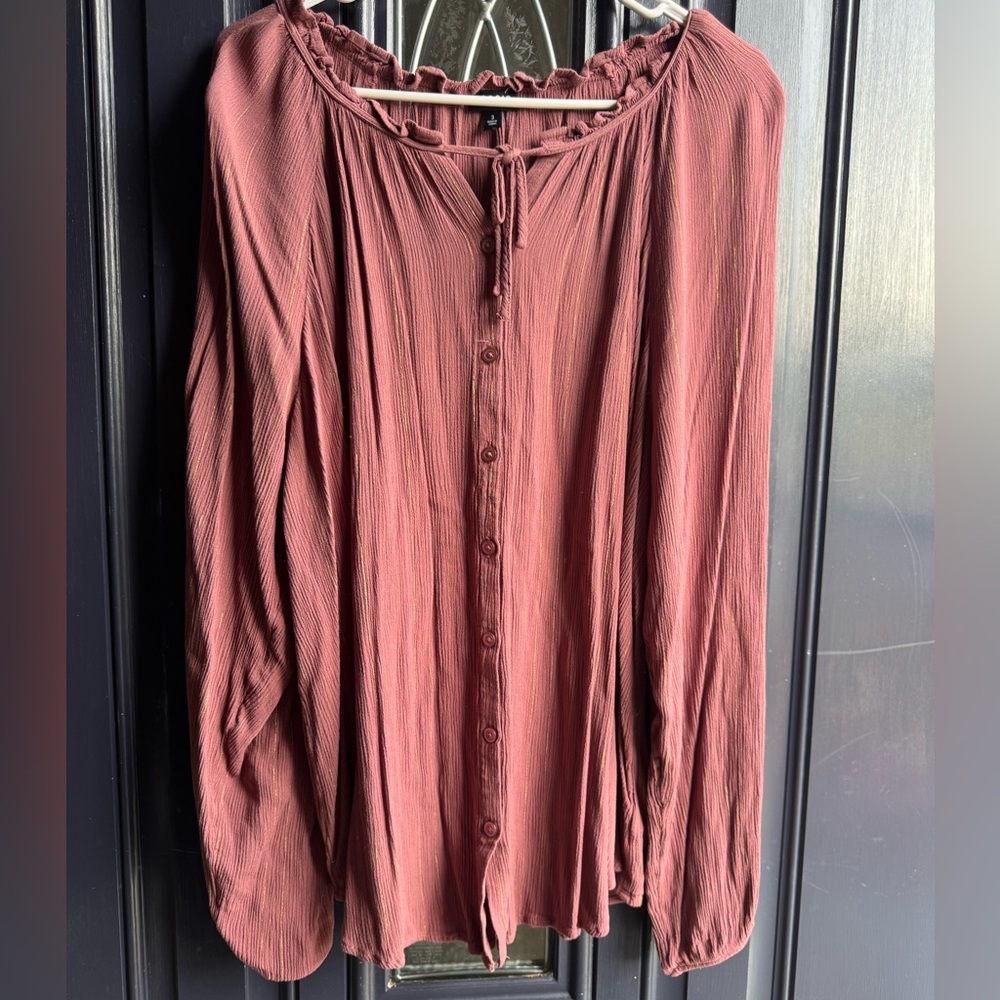 Torrid Women's Blouse - Dusty Rose